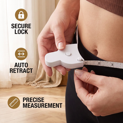 Retractable 3D Body Measuring Tape for Waist, Hips, Bust & Arms