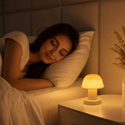 Mini Rechargeable LED Mushroom Table Lamp with Touch Control