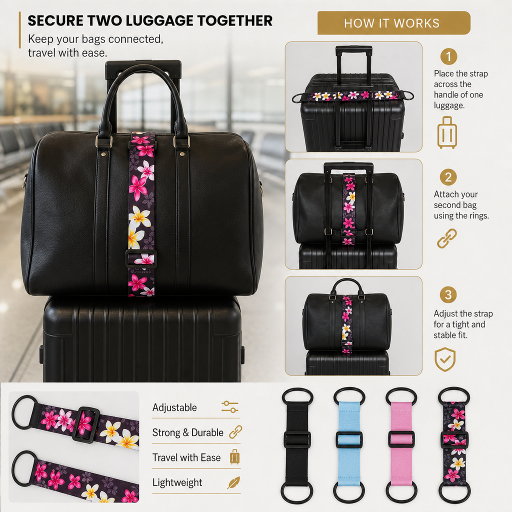 Adjustable Luggage Connector Strap