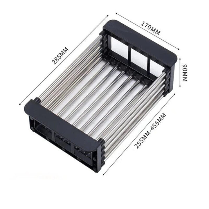 Adjustable Sink Dish Draining Rack – Space-Saving Kitchen Organizer for Crockery and Vegetables