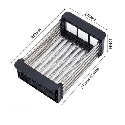 Adjustable Sink Dish Draining Rack – Space-Saving Kitchen Organizer for Crockery and Vegetables
