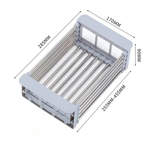 Adjustable Sink Dish Draining Rack – Space-Saving Kitchen Organizer for Crockery and Vegetables