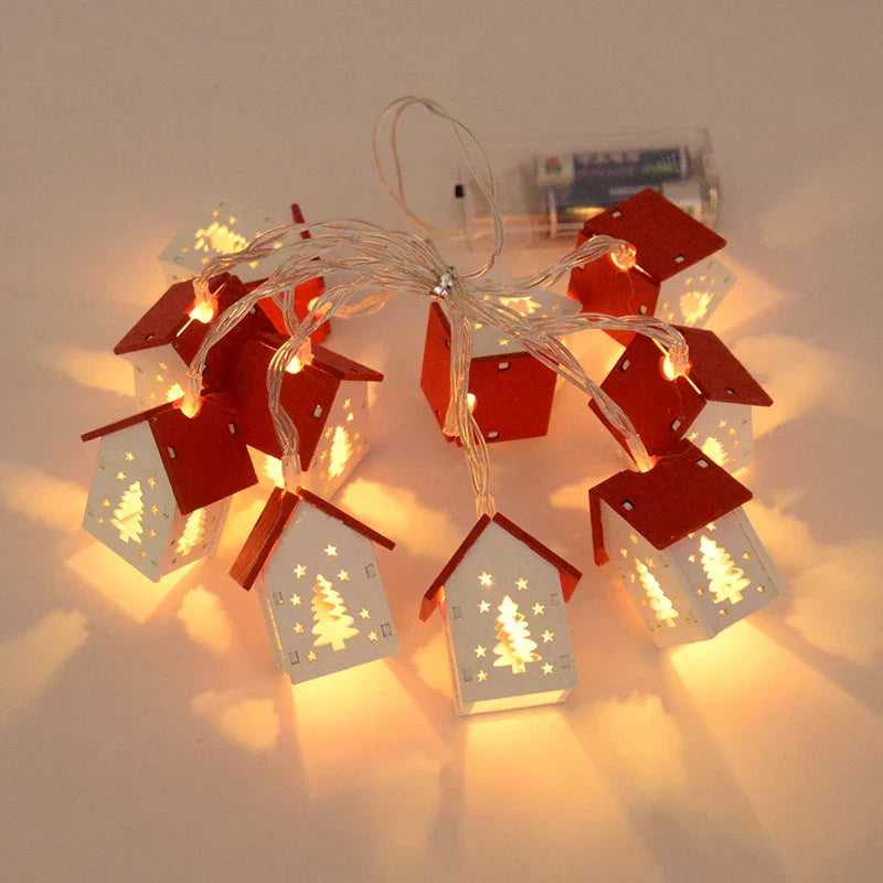 LED Christmas Wooden Houses With Festive Lighting – Holiday Decorations For Your Home