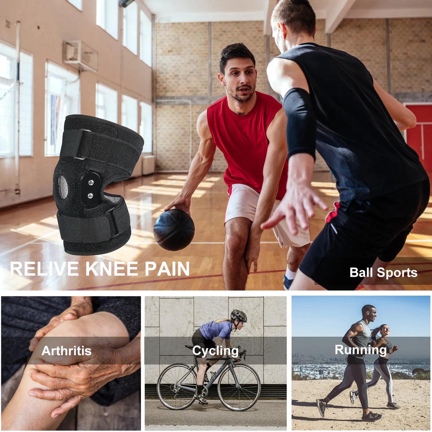 Adjustable Knee Brace With Joint Stabilizer