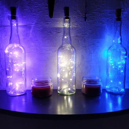 LED Bottle Lights – Decorative Wire Fairy Lights for Creative DIY Projects and Lighting