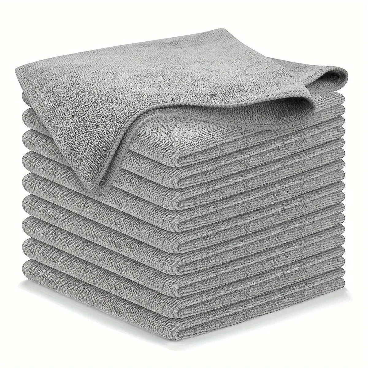 Premium Microfibre Cleaning Cloth Set – 10 Pieces for Streak-Free Shine