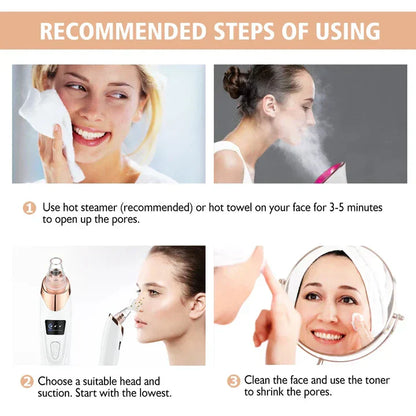 Rechargeable Blackhead Remover & Facial Cleansing Device
