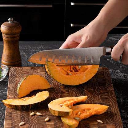 End Grain Wooden Chopping Block - Premium Quality Cutting Board for Professional and Home Chefs