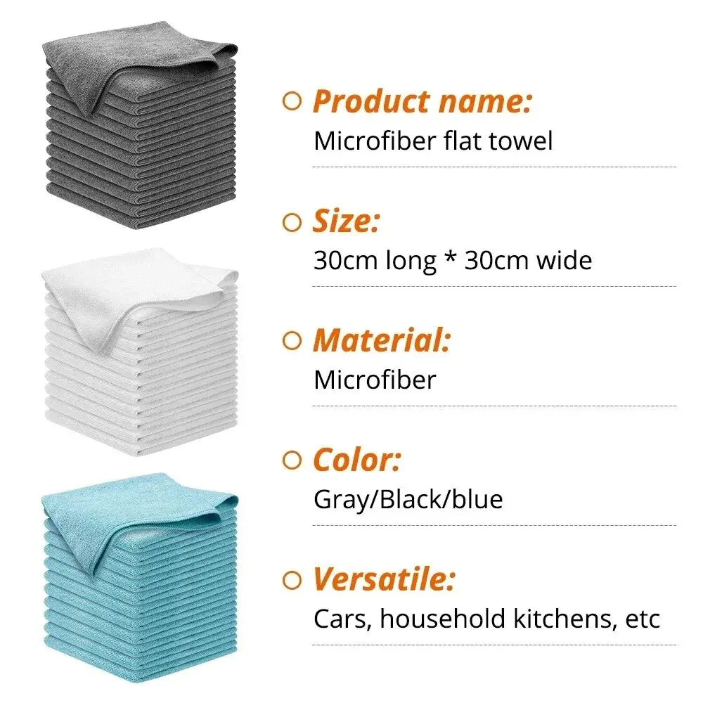 Premium Microfibre Cleaning Cloth Set – 10 Pieces for Streak-Free Shine