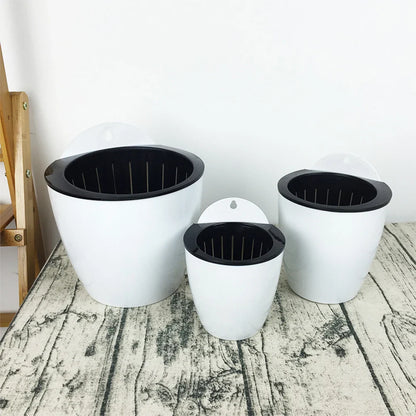Self-Watering Wall-Mounted Plant Pot – Modern Hanging Planter for Easy Care