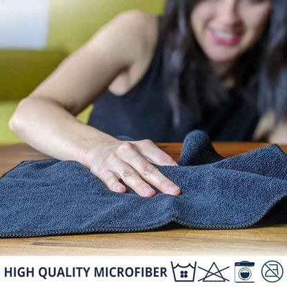 Premium Microfibre Cleaning Cloth Set – 10 Pieces for Streak-Free Shine