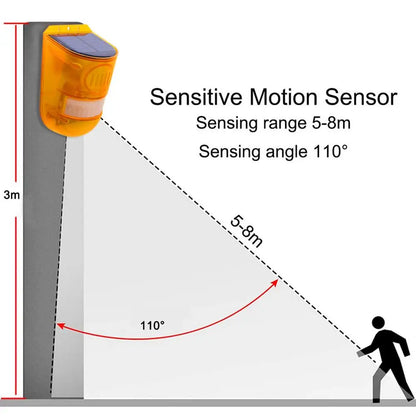 Solar-Powered Animal Repellent with Alarm - Effective Outdoor Animal Control