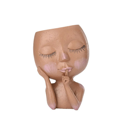 Creative Decorative Flower Pot with Face – Unique Plant Pot for Houseplants and Succulents
