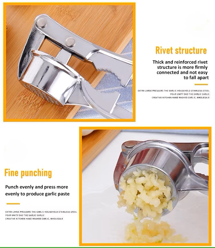 Stainless Steel Garlic Press Crusher