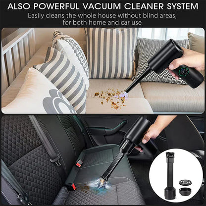 Cordless 2-in-1 Air Duster & Vacuum with LED Light (7500mAh)