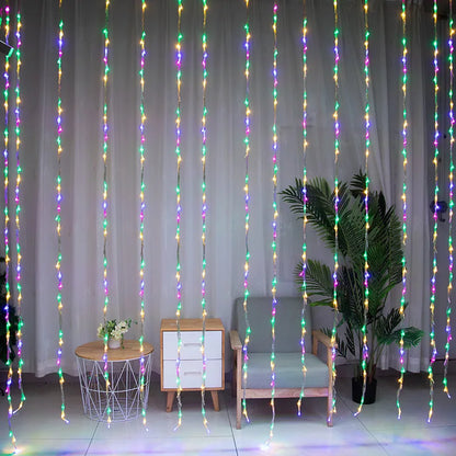 Led Light Curtain with Colour Change - Decorative Fairy Lights for Windows , Walls and Parties