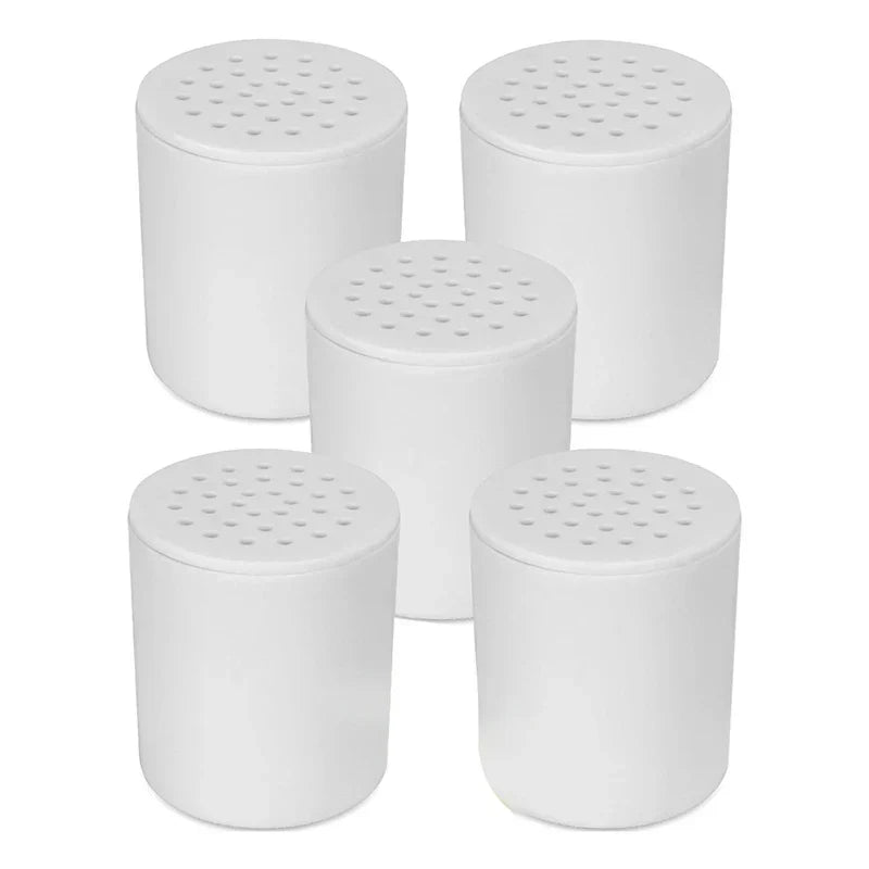 Set of 5 Replacement Water Filter Cartridges – Compatible with Shower Filters for Clean Water