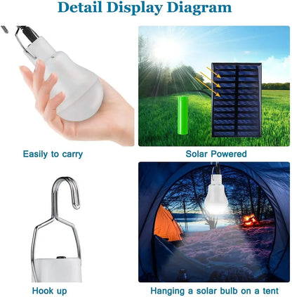 Solar LED Light with Panel – Energy-Efficient Lamp for Indoor and Outdoor Use