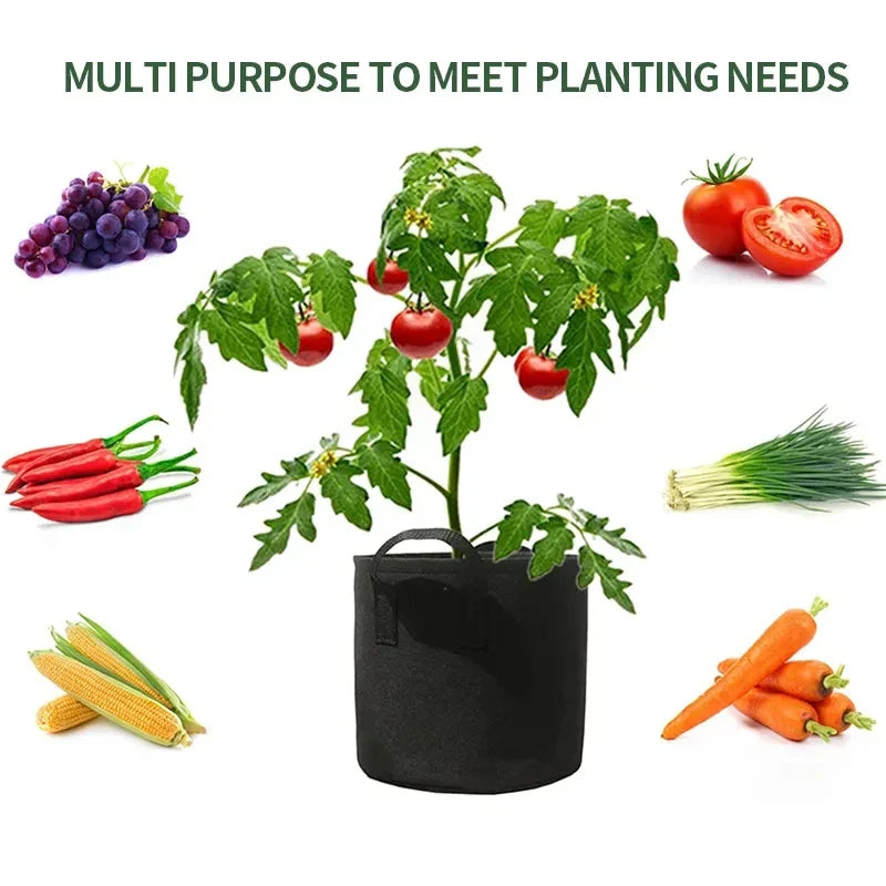 Durable Non-Woven Garden Planter Bag – Sturdy Plant Container with Handles