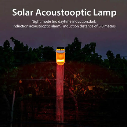 Solar-Powered Animal Repellent with Alarm - Effective Outdoor Animal Control