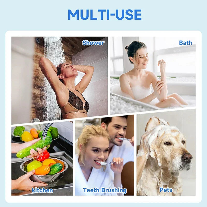 Set of 5 Replacement Water Filter Cartridges – Compatible with Shower Filters for Clean Water