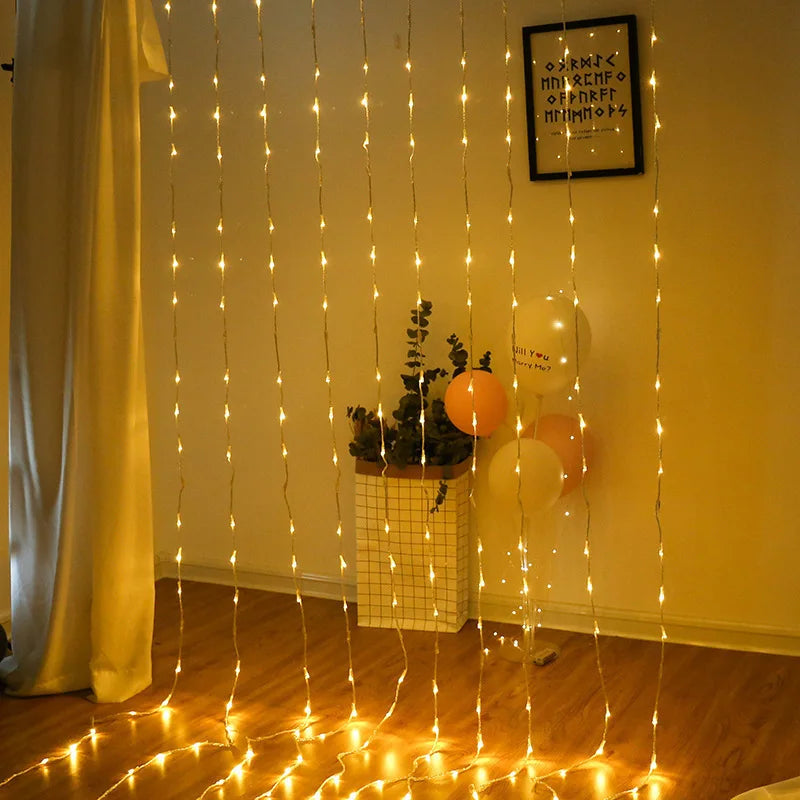 Led Light Curtain with Colour Change - Decorative Fairy Lights for Windows , Walls and Parties