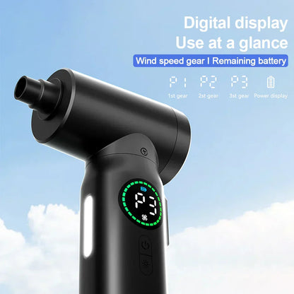Cordless 2-in-1 Air Duster & Vacuum with LED Light (7500mAh)