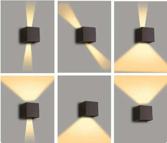 LED Cube Wall Light – Modern Outdoor Waterproof Sconce