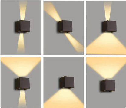 LED Cube Wall Light – Modern Outdoor Waterproof Sconce