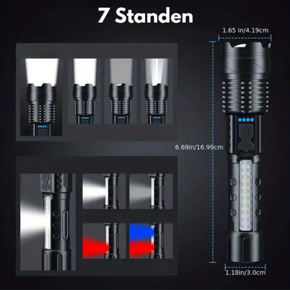Tactical High-Intensity Flashlight With 5000 Lumens