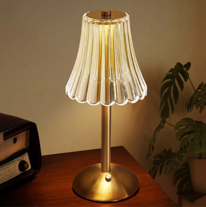 Wireless Retro LED Table Lamp | USB Rechargeable & Elegant Design