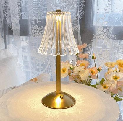 Wireless Retro LED Table Lamp | USB Rechargeable & Elegant Design
