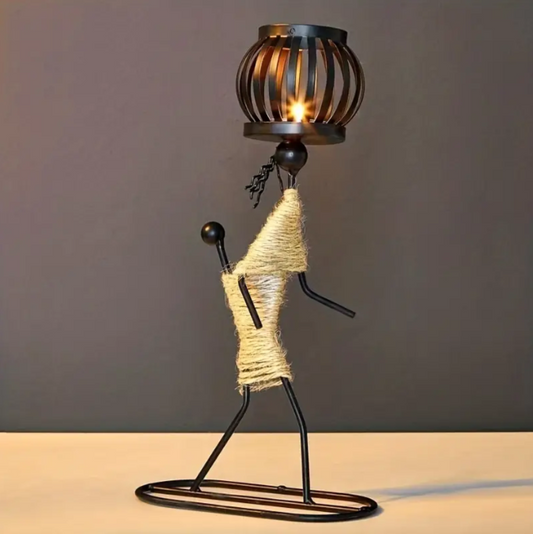 Rustic Metal Candle Holder