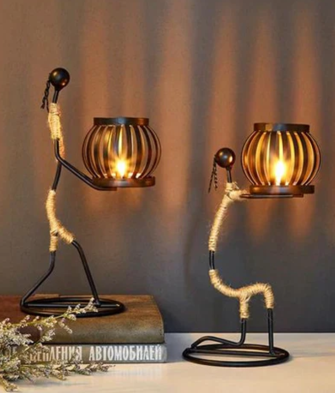 Rustic Metal Candle Holder