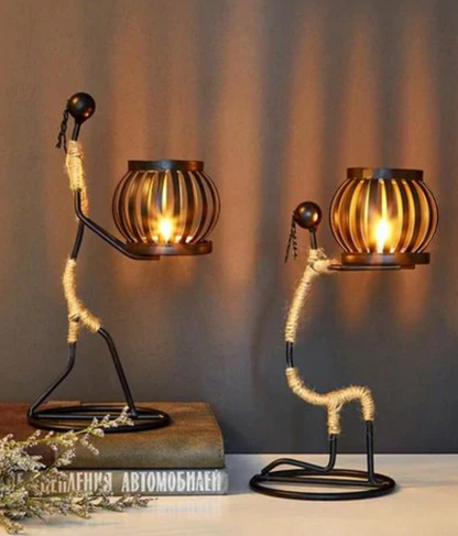 Rustic Metal Candle Holder