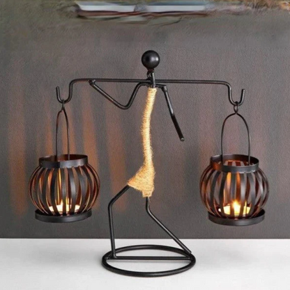 Rustic Metal Candle Holder