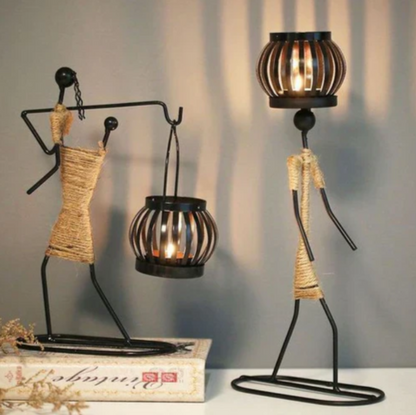 Rustic Metal Candle Holder