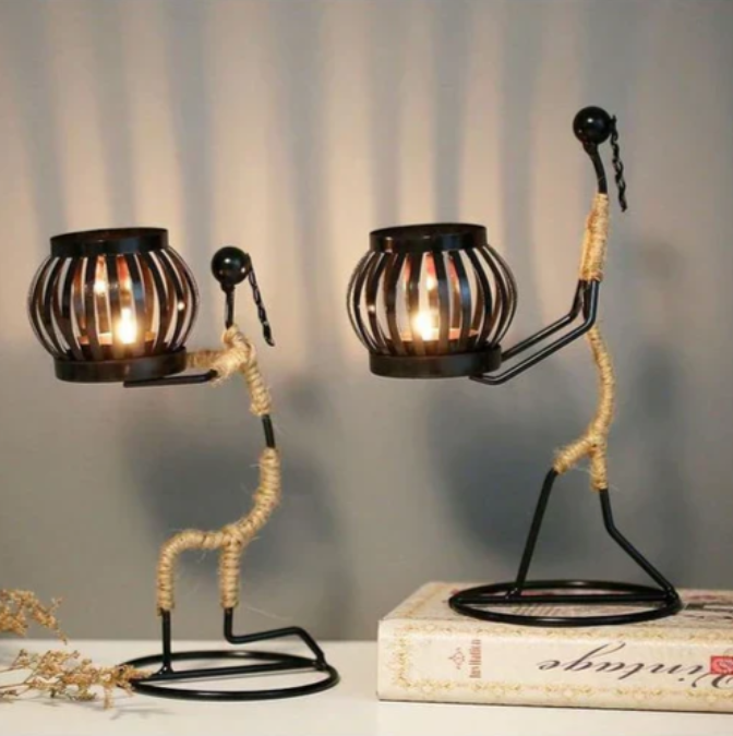 Rustic Metal Candle Holder