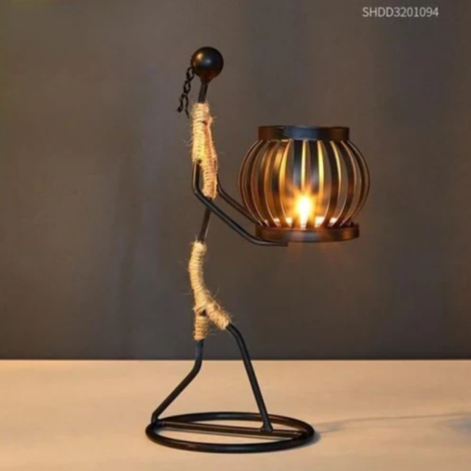 Rustic Metal Candle Holder
