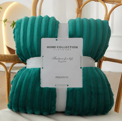 Cozy Striped Flannel Fleece Blanket