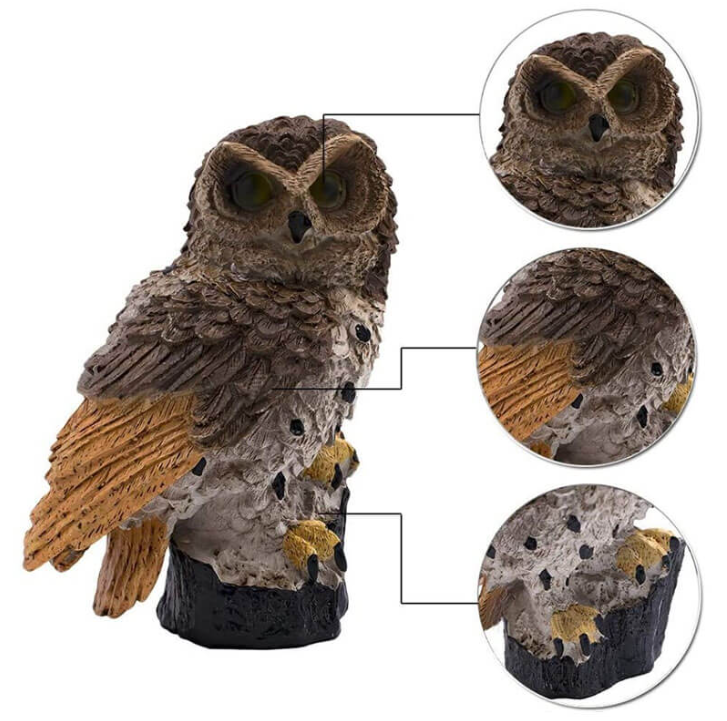 Solar-Powered Owl Garden Lantern
