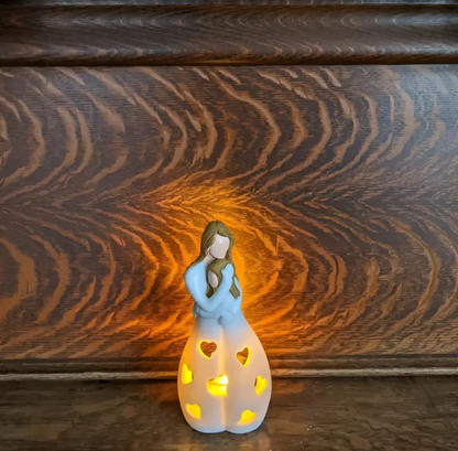 Mother And Child Figurine Candle Holder
