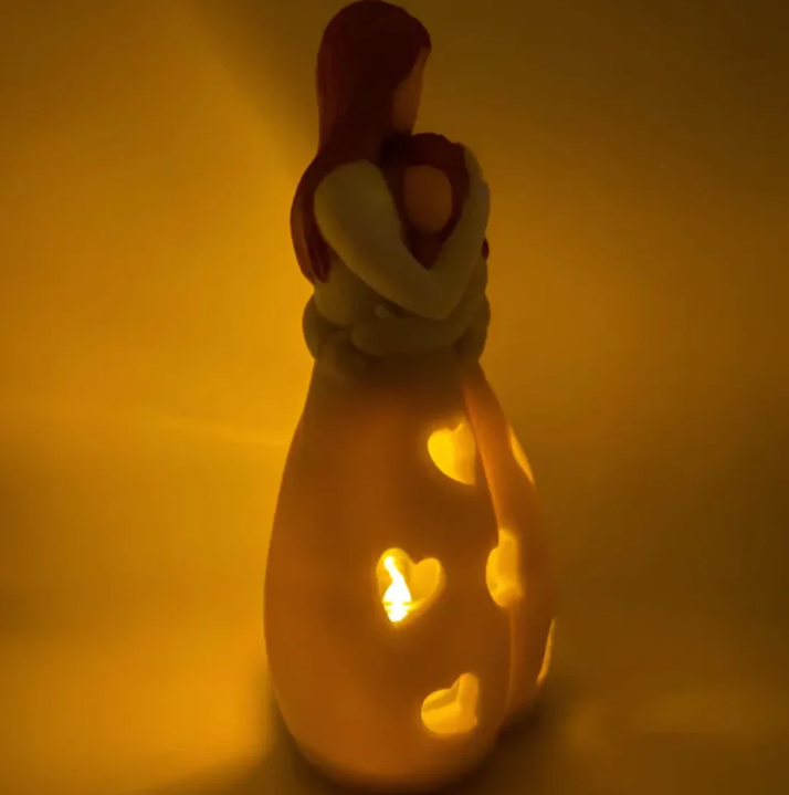 Mother And Child Figurine Candle Holder