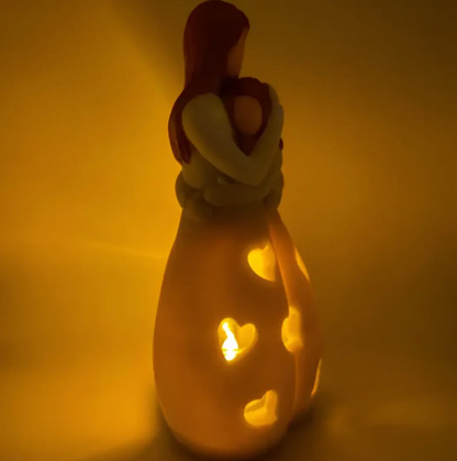 Mother And Child Figurine Candle Holder
