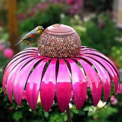 Blooming Flower Bird Feeder Station
