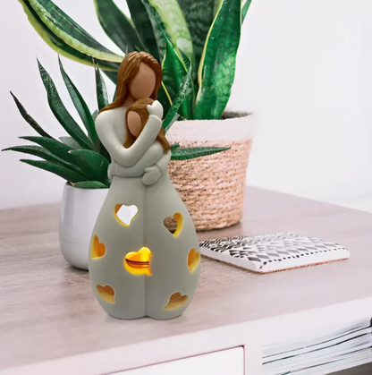 Mother And Child Figurine Candle Holder