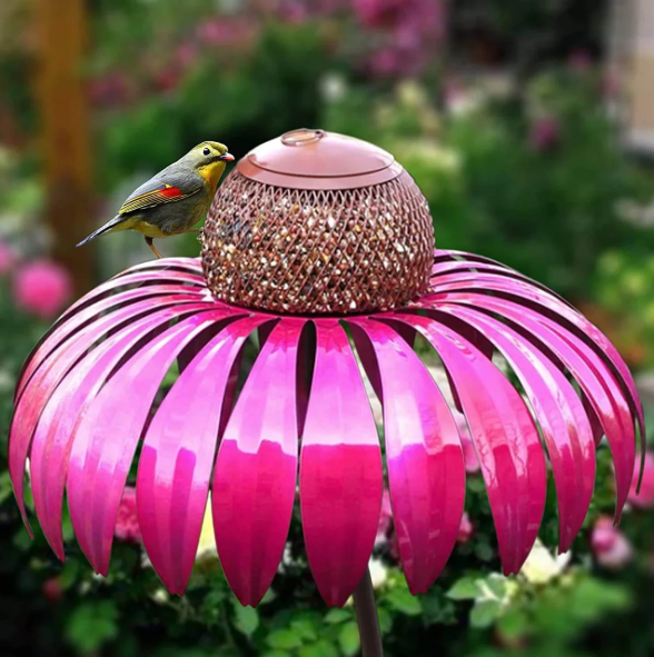 Blooming Flower Bird Feeder Station