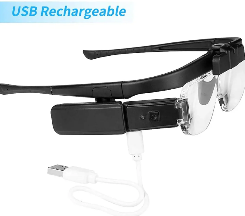Rechargeable Hands-Free Magnifying Glass