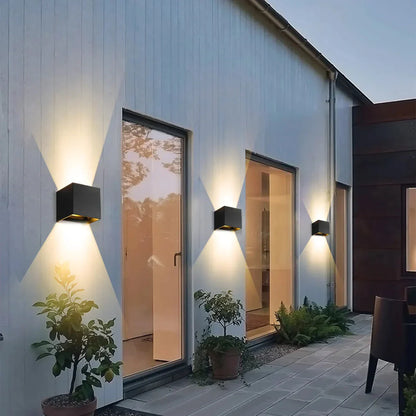 LED Cube Wall Light – Modern Outdoor Waterproof Sconce