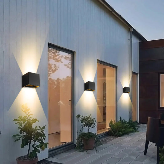 LED Cube Wall Light – Modern Outdoor Waterproof Sconce
